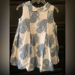 Charming Blue Floral Kids Dress